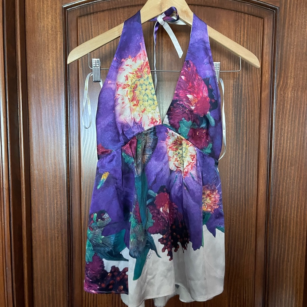 Roberto Cavalli silk top. Size IT.40. In excellent condition.